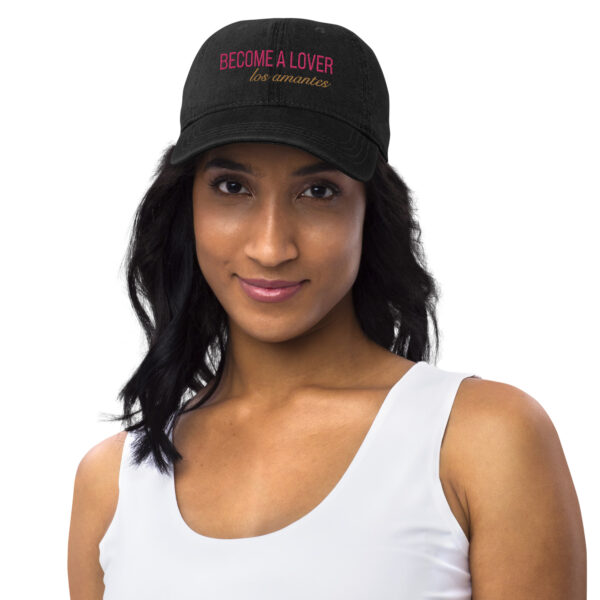 Become a Lover Denim Hat embroidery