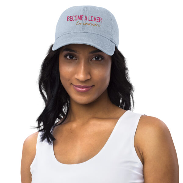 Become a Lover Denim Hat embroidery - Image 2